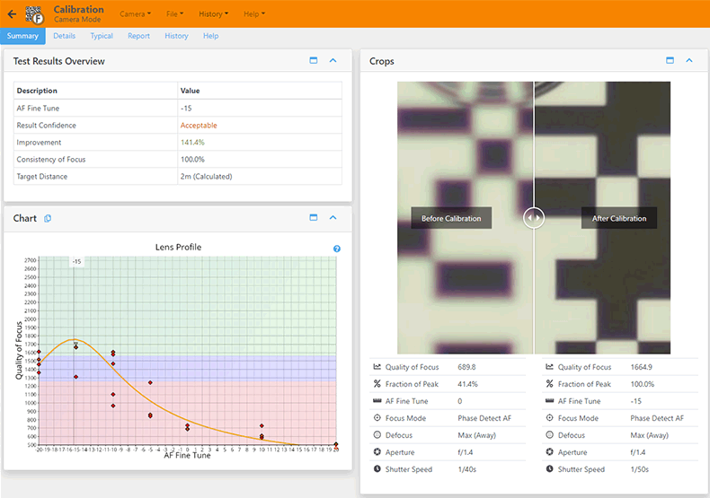 Reikan FoCal Fully Auto calibration screenshot